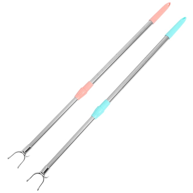 MasteelfCA 2pcs Telescoping Clothes Reach Stick Clothes Reaching Pole Adjustable Clothesline Pole