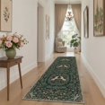 thumbnail image 2 of GENIMO 2'x3' Area Rug for Entryway, Machine Washable Non Slip Low Pile Indoor Door Mat for Front Door Kitchen Bathroom, Contemporary Animal Print, Forest Green, 2 of 7