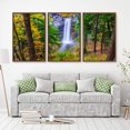 thumbnail image 2 of IDEA4WALL 3 Piece Framed Canvas Wall Art for Living Room, Bedroom Waterfall in Deep Forest of Croatia Canvas Prints for Modern Home Decoration Ready to Hang, 2 of 4