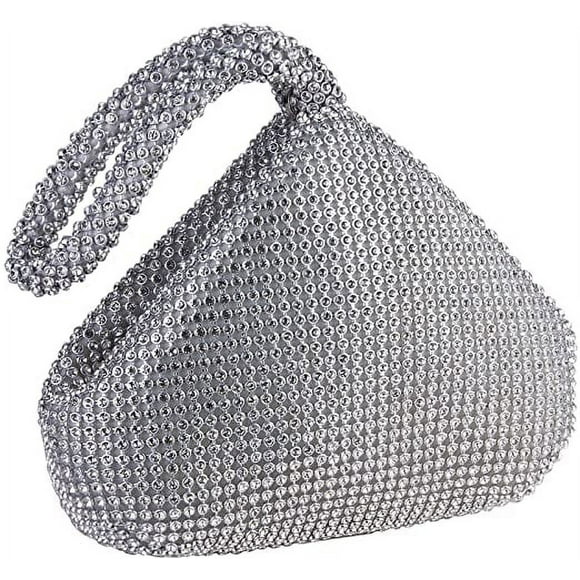 Sac à Main de Soirée en Strass Cristal pour Femmes avec Bracelet Mariage Bal Sac à Main de Fête