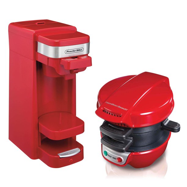 Proctor Silex FlexBrew Single Serve Coffee Maker, Red + Breakfast