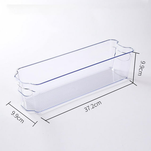 Clear Pantry Organizer Bins Household Plastic Food Storage Basket Box for Kitchen Countertops Cabinets Refrigerator Freezer