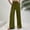 Green, variant on Endives Women's Wide Leg Pants Textured Elastic High Waisted Solid Color Flared Elegant Casual Pants Dark Blue