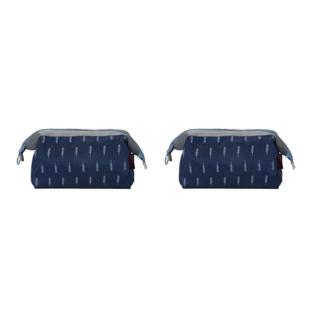 Soidarity Lleve cómodamente los cosméticos con un elegante organizador de viajes Accesorios para organizadores de viajes cosméticos Pluma azul pluma azul marino 2Conjunto