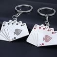 thumbnail image 2 of 4pcs Playing Cards Keychain Poker Themed Keychain Funny Novelty Keychain Deck of Cards Keychain Circus Party Favor, Backpack Keychain Decoration, 2 of 8