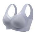 thumbnail image 1 of WILLBEST Brasieres De Mujer Ropa Interior Sin Costuras Para Mujer, Sujetador Fino De Verano De Talla Grande, Hermoso Estilo Chaleco, Copa Fija Integrada, Pecho Grande, Sujetador Pequeño Fruncido, 1 of 3