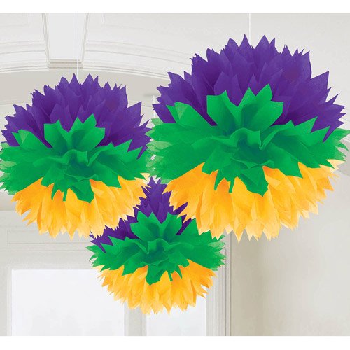 Mardi Gras Fluffy Decorations