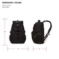 thumbnail image 3 of SwissGear Mini 1900 Scansmart Slim Version Laptop Backpack, Black, 16-Inch, Black, 16-Inch, Mini 1900 Scansmart Slim Version Laptop Backpack, 3 of 7