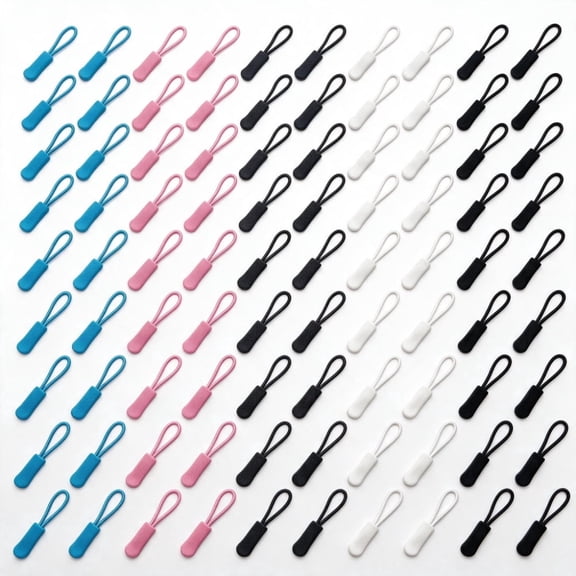 100 Pcs Durable Zipper Pulls, Replacement Pull Cord Accessories for Backpacks, Handbags and Travel Bags