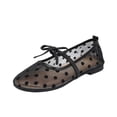 thumbnail image 2 of HTHLVMD Cute Casual Dress Shoes, Daily Wear Flats, Womens Mary Jane Flats, Women's Polka Dots Mesh Ballet Flats Bowknot Pointed Toe Ballerina Flats Closed Toe Comfortable Casual Work Shoes, Black 8, 2 of 5