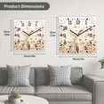 thumbnail image 5 of Colorful Wildflower Wooden Wall Clock Silent Non Ticking, Botanical Vintage Floral Country Retro Square Wall Clocks Battery Operated, Decor Clock for Home Office, Living Room, Kitchen, 10 Inch, 5 of 9