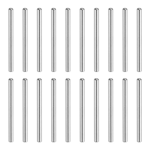 30 Pcs 1x20 mm 304 Stainless Steel Dowel Pins, Round Head Flat Chamfered End Metal Dowel Pin Shelf Support Pegs Rod Fasten Elements