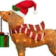 thumbnail image 2 of Adornos De Figuras De Perros Perros brillantes de invierno con adornos de sombrero de Navidad Adornos LED para fiestas al aire libre (G), 2 of 8