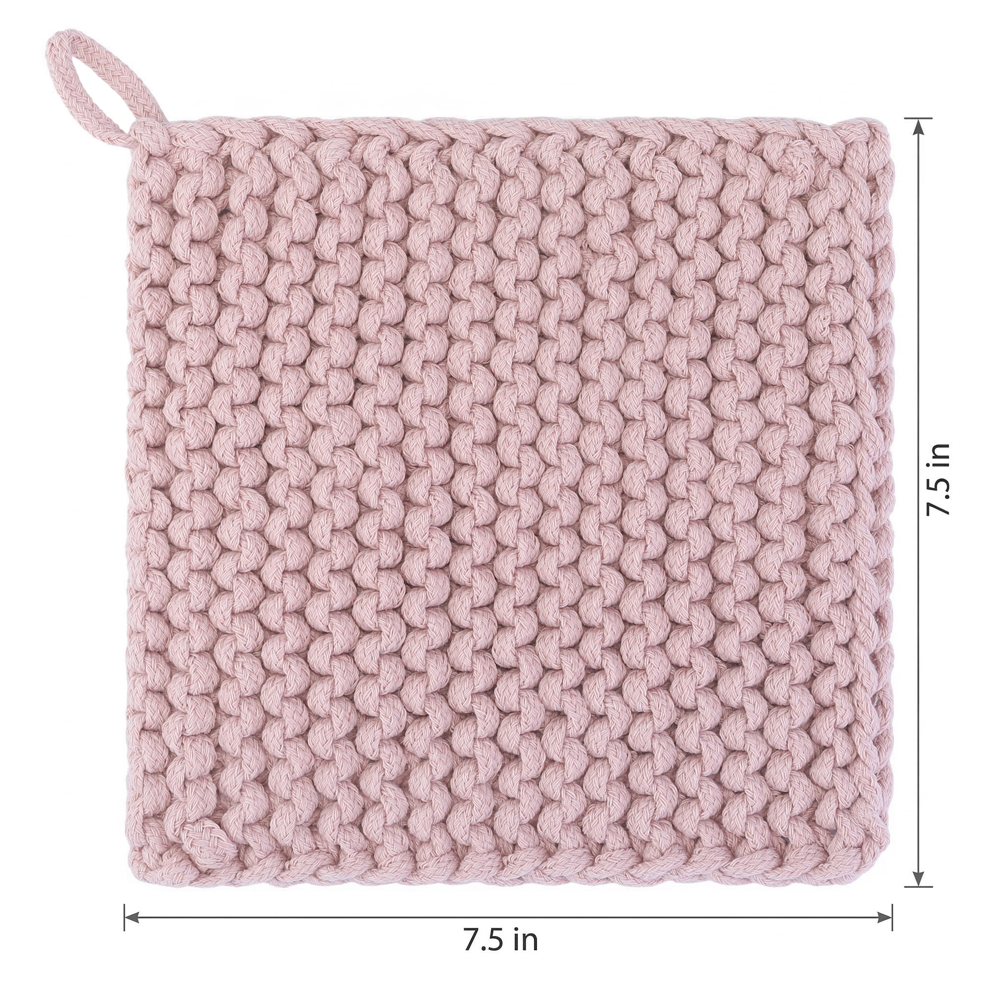 Unique Bargains Pot Holders Heat Resistant Non Slip Hot Pads Cherry Pink 7.5*7.5in