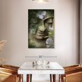 thumbnail image 3 of Elephant Stock Inner Tranquility Wall Art - Vertical Canvas Wall Art - Living Room Wall Decor - Religion And Spirituality Canvas - Gray And Beige Decor By Fusion Idol Arts - 30" x 45", 3 of 8