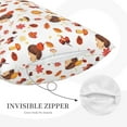 thumbnail image 3 of Daiia Autumn Maple Leaf with Hedgehog Bedding Waterproof Pillow Protector Zippered Queen – Bed Bug Proof Pillow Encasement-16"x24", 3 of 6