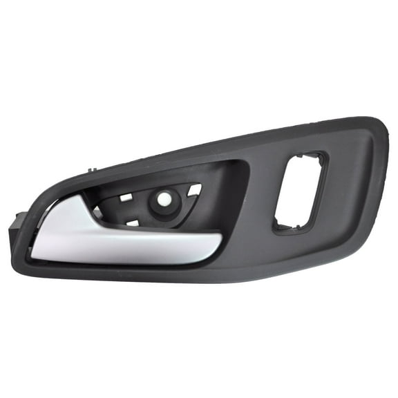 PT Auto Warehouse FO-2348RA-FL - Interior Inner Inside Door Handle, Silver Lever with Black Housing, with Lock/Unlock Hole ONLY - Front Left Driver Side Fits select: 2013-2018 FORD ESCAPE