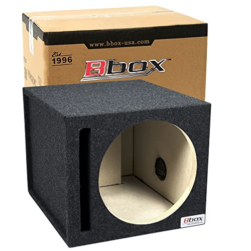 Bbox 12SVSC Single Vented 12 Inch Subwoofer Box - Premium Subwoofer Box Improves Audio Quality, Sound & Bass - Car Subwoofer Boxes & Enclosures with Nickel Finish Terminals