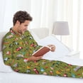 thumbnail image 6 of Naloa Transportation Prints Men’s Pajamas Set - Long Sleeve Button Down Sleep Shirt and Pajama Bottoms Sleepwear Set-X-Large, 6 of 7