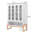thumbnail image 2 of Modern minimalist double door shoe cabinet with adjustable mesh doors and high foot hollow storage cabinet bottom, 2 of 2