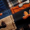 thumbnail image 5 of Homewish Dog Paw Print Kitchen Curtains,Patchwork Plaid Black Out Curtains Pack of 2 (42x63 Each),Brown Blue, 5 of 6