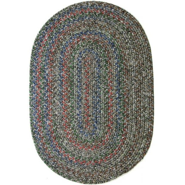 Rhody SO85R084X108 Tapis Sophia 7 x 9 Pi. Tapis Tressé Ovale Intérieur-Extérieur Multicolore&44; Gris Graphite
