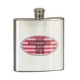 thumbnail image 1 of KuzmarK 6 oz. Stainless Steel Pocket Hip Liquor Flask - American Flag Lords Prayer, 1 of 1