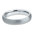 thumbnail image 3 of Charming Jewelers Tungsten Wedding Band Ring 4mm for Men Women Comfort Fit Domed Round Brushed Lifetime Guarantee Size 5, 3 of 5