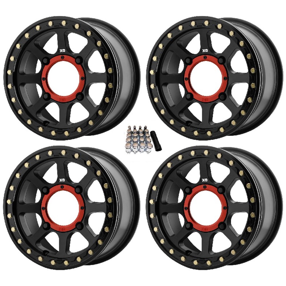 KMC Addict 2 Beadlock UTV Wheels/Rims Black 14" Polaris RZR 1000 XP