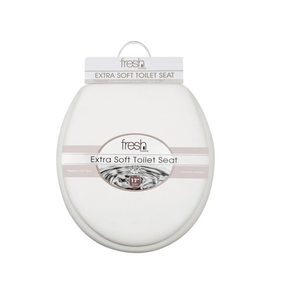 Dream Bath Soft Cushioned Round Front Toilet Seat with non-slip seat and quick-attach easy install hardware, White