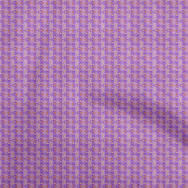 oneOone Velvet Purple Fabric Asian Kilim Sewing Craft Projects Fabric Prints By Yard 58 Inch Wide
