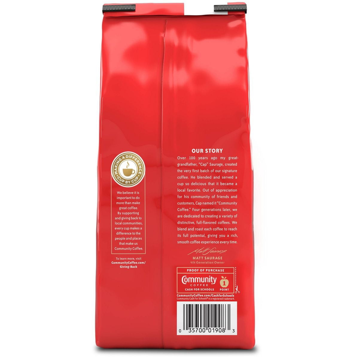 Community Coffee Pecan Praline Medium Roast Ground 12 oz Gable Top ( 2 Pack)