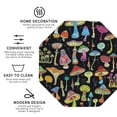 thumbnail image 4 of Kll Octagon Drink Coasters Set Of 4,Pu Leather Absorbent Coasters Set Decorative Coffee Cup Coasters Housewarming Gift For Home Decor-Bright Mushrooms, 4 of 9