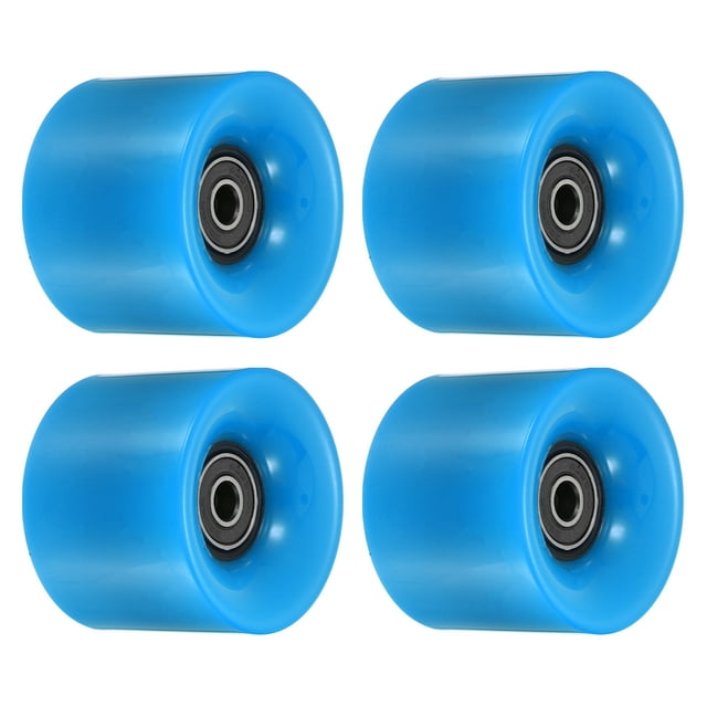 Unique Bargains Roues de Longboard 60mm avec Roulements ABEC-9 Roues de Rue pour Skateboards Cruiser 80A, Noir Bleu 4 Pack