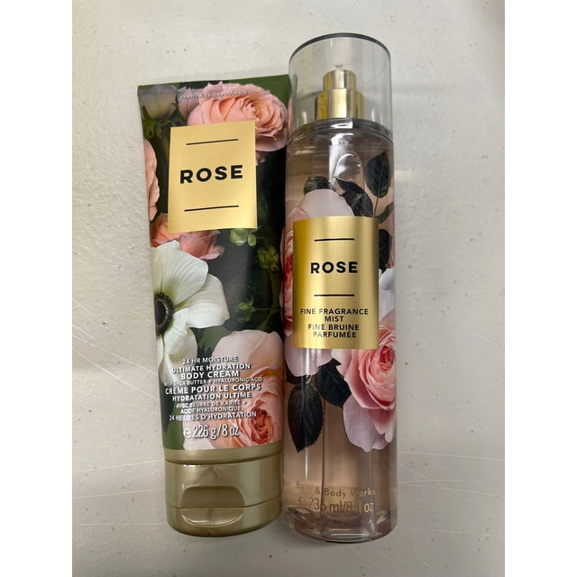 Bath and Body Works - Rose - Crema corporal ultra karité y niebla de fragancia fina -8 Oz 2018