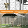 thumbnail image 5 of Dextrus 10'x10' Outdoor Dog Kennel with Metal Dog Gate, Outdoor Dog Enclosure with Roof, Heavy Duty Dog Kennel for Outdoor Backyard Farm, 5 of 10