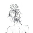 thumbnail image 2 of Ritter, Gina 19x24 Black Ornate Wood Framed with Double Matting Museum Art Print Titled - Messy Bun I, 2 of 4