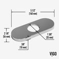 thumbnail image 6 of VIGO 5.5 in. Bathroom Sink Faucet Hole Cover Deck Plate For 1 or 3 Hole in Chrome, 6 of 9