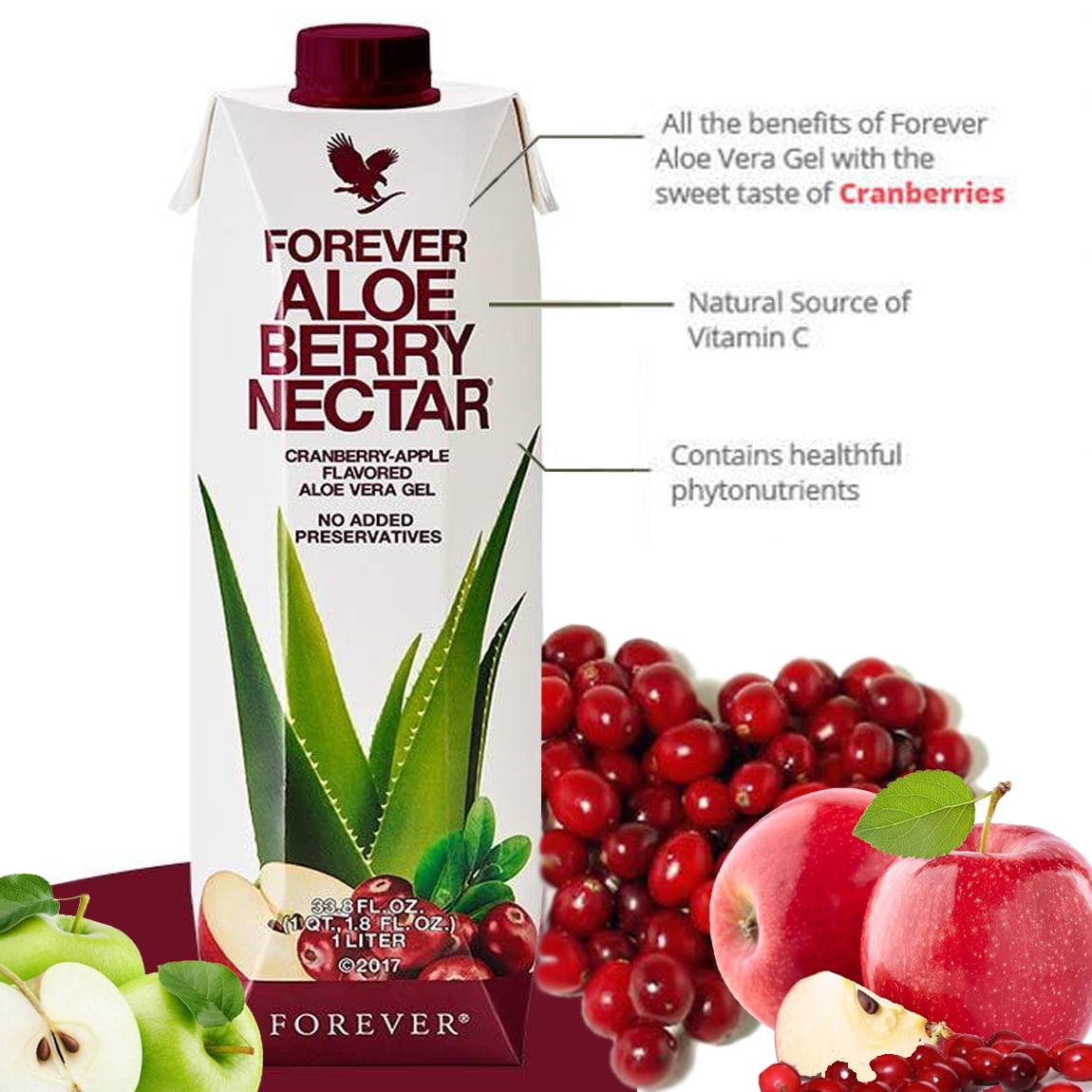 lag I første omgang lave mad Forever Aloe Berry Nectar Immune System Natural Energy Powerful Antioxidant  33.8oz - Walmart.com