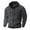 Dark Gray, variant on Men's Long Sleeve Hoodie Full Zip Hooded Sweatshirt Casual Thermal Jacket Fashion Loose Fitting Outerwear Lightweight Outdoor Hiking Solid Coat