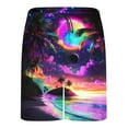 thumbnail image 4 of COSFO Hawaiian Swim Trunks Men Casual Elastic Waist Relaxed Fit Beach Summer Board Shorts, 4 of 9