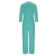 thumbnail image 4 of lulshou Jumpsuits for Women, Women's Solid Color Fashionable Casual Twisted Wide Leg Temperament Commuting Sexy Jumpsuit Women's Jumpsuits, Rompers & Overalls, Green M, 4 of 5