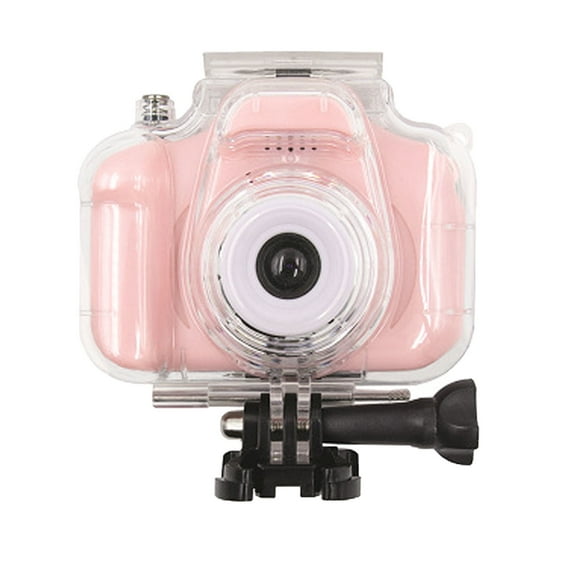 Underwater Children's Camera, 1080p Photo/video Recording, Equipped with Waterproof Bracket and Data Cable, Suitable as a Holiday Birthday Gift for Children, Pink