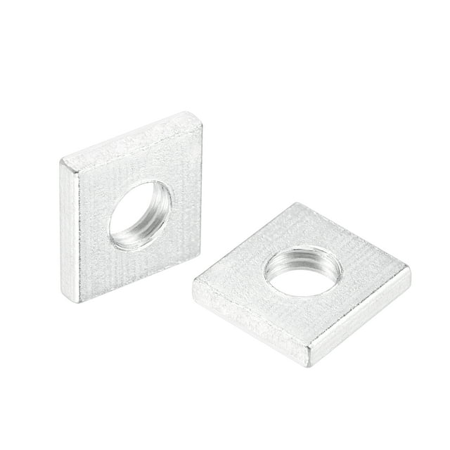 Unique Bargains Écrous Carrés, Kit d'Assortiment de Filetage Métrique Plaqué Zinc M5x10mmx2mm, 25 Pcs