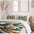 thumbnail image 5 of Ambesonne Monstera Duvet Cover Set, Sage Love Boho Mid Century, Calking, Teal Amber Olive Green, 5 of 6