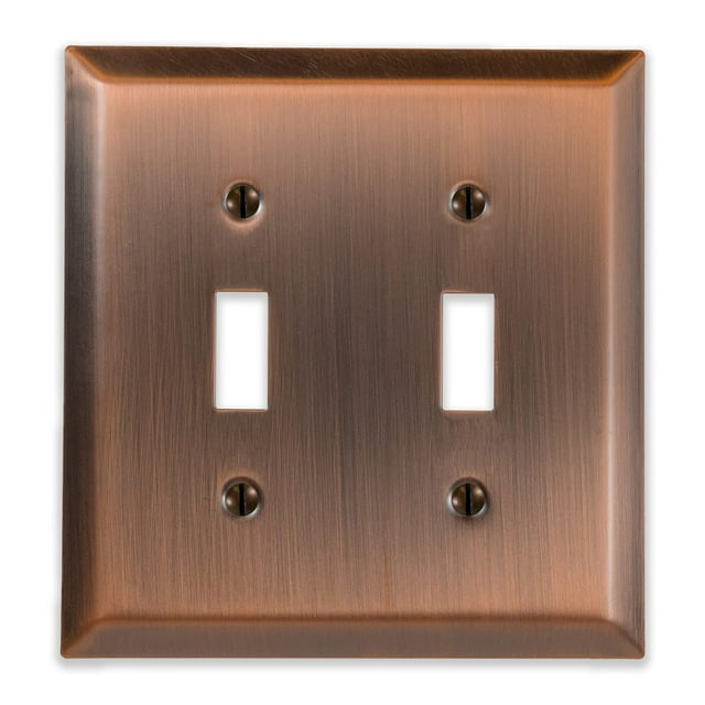 Placa de pared Amerelle Century de acero con doble palanca y cobre envejecido