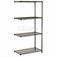 thumbnail image 4 of Nexel Black Epoxy, 4 Tier, Wire Shelving Add-On Unit, 30"W x 14"D x 74"H, 4 of 4