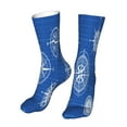 thumbnail image 6 of KLL Compass Print Womens Crew Socks Athletic Middle Tube Long Socks Novelty Socks Gifts For Men, 6 of 7
