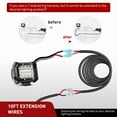thumbnail image 7 of Nilight 2Pcs 16AWG 10Feet Wiring Harness Extension for 6Modes Amber White Light Bar Strobe Play and Plug 3-Wires,Black, 7 of 7