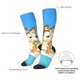 thumbnail image 5 of Saiise Bluey Funny Socks Men Women Boys Kids Adults Novelty Graphic Crew Tube Socks Crazy Design Casual Dress Socks for Sports,Running,Travel, 5 of 7